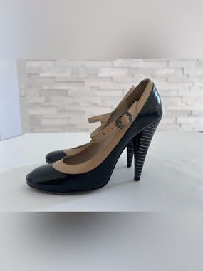Paul Smith Mary Jane Leather Pumps – Black & Beige – EU 36 – Made in Italy